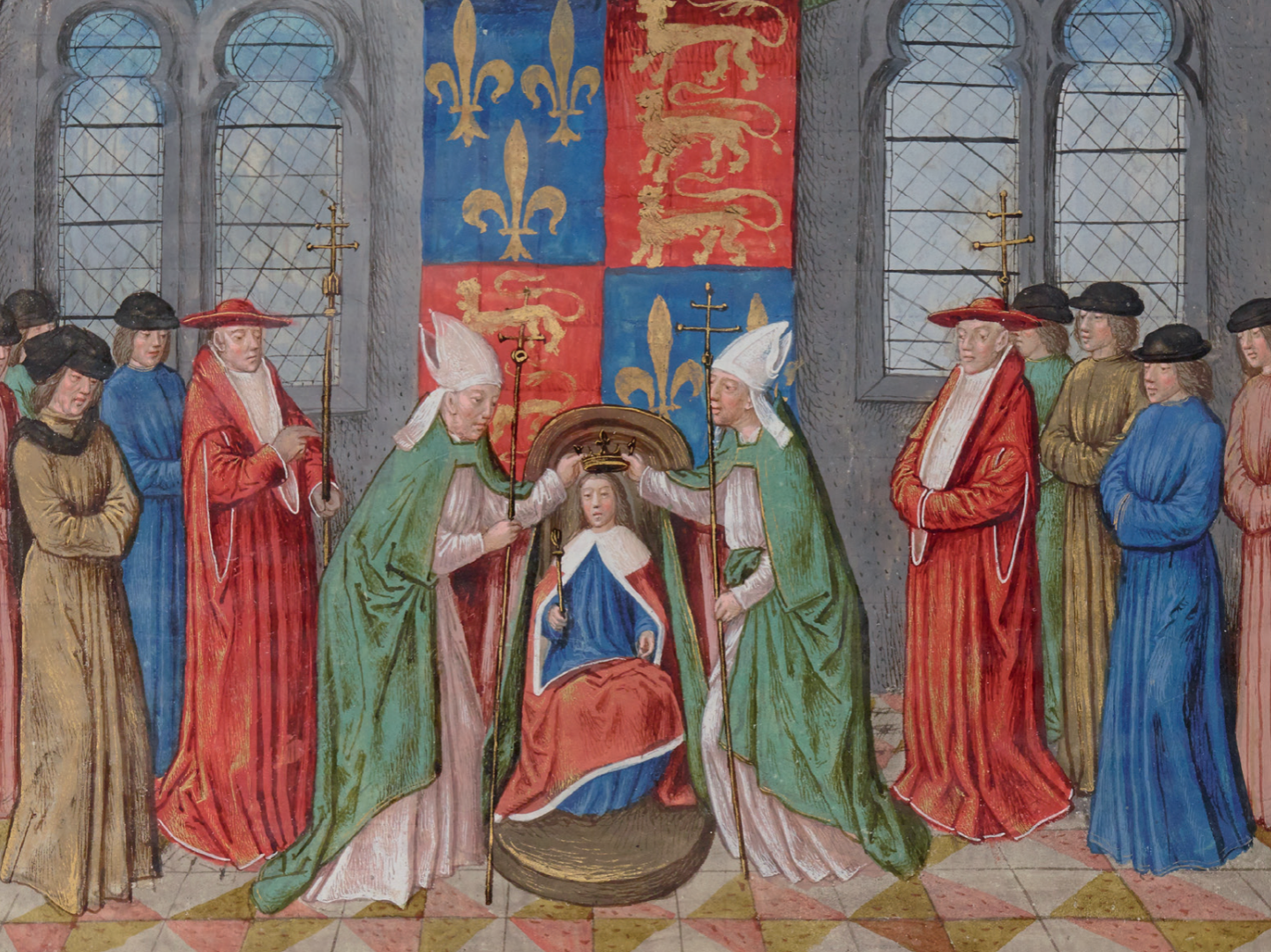 Sacre d’Henri IV, 1431, dans les Chroniques d’Angleterre de Jean de Wavrin. Paris, BnF, ms. fr. 83, f. 205