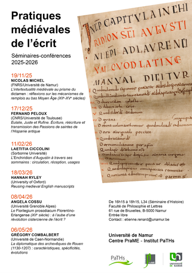 « Pratiques médiévales de l’écrit »