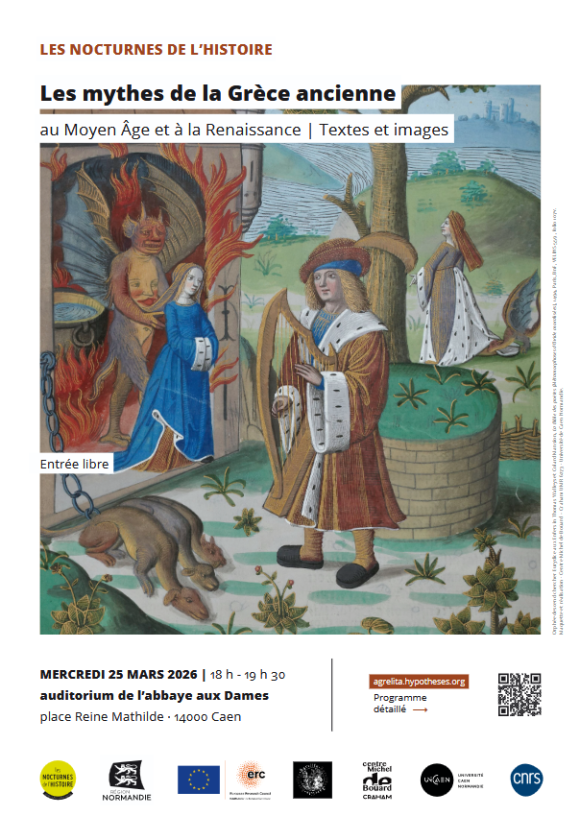 " Les Nocturnes de l'histoire" «&nbsp;Mythes de la Grèce ancienne au Moyen Âge et à la Renaissances (Textes et images) »