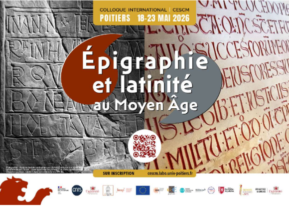 « Épigraphie et latinité au Moyen Âge » à Poitiers les 18-23 mai 2026